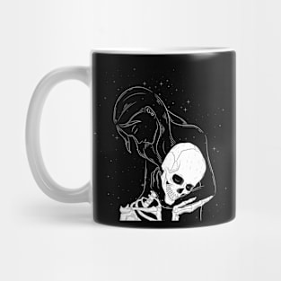 Skeleton love galaxy girl Mug